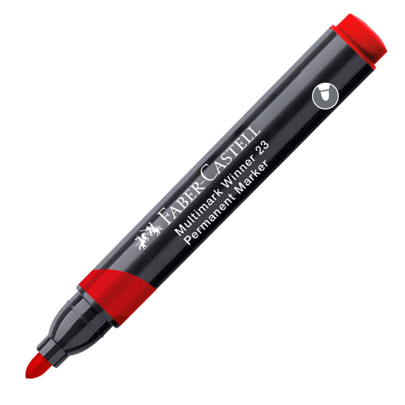 MARKER PERMANENT ROSU VARF ROTUND MULTIMARK WINNER 23 FABER-CASTELL MARKER PERMANENT ROSU VARF ROTUND MULTIMARK WINNER 23 FABER-CASTELL